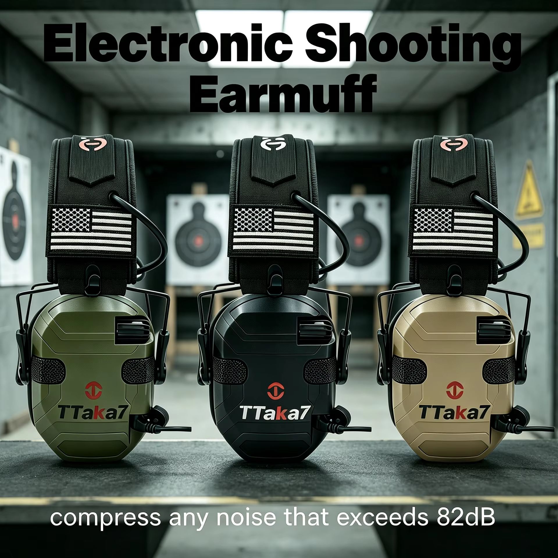 Ear Muff Foldable - หูฟังป้องกันเสียงรบกวนแบบพับได้สำหรับยิงปืนอิเล็กทรอนิกส์รุ่นใหม่ พร้อมระบบขยายเสียงและป้องกันการได้ยิน