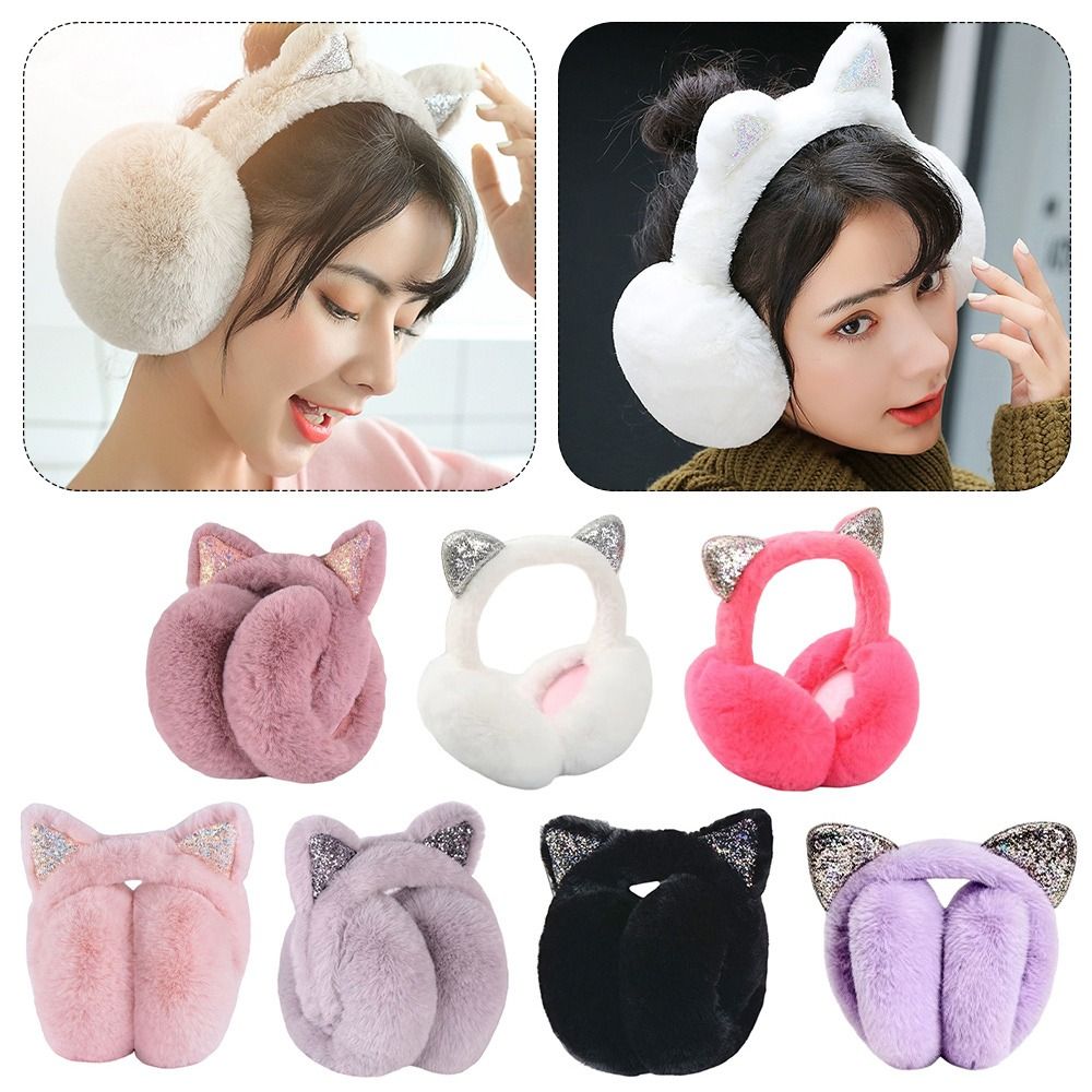 Ear Muff Foldable - หมวกบีนนี่ลายการ์ตูนแบบพับได้ ดีไซน์หูสัตว์น่ารัก ลายกระต่ายและกบ พร้อมที่ปิดหูแบบหนา
