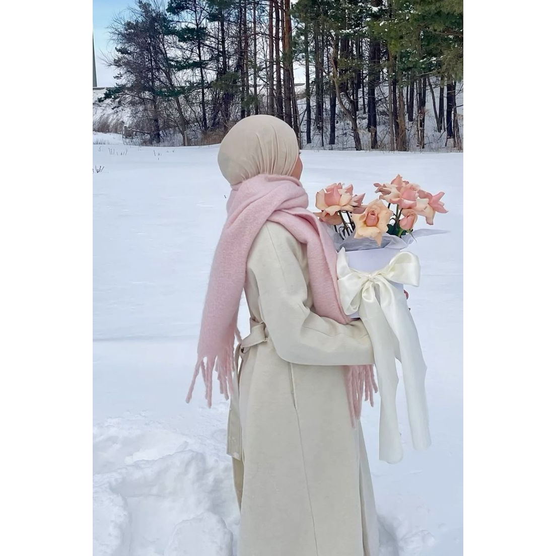 Winter Clothing Items - ผ้าพันคอขนเฟอร์เทียมสำหรับผู้หญิง FONSAF - ผ้าพันคอขนเฟอร์หนานุ่มพร้อมขอบพู่ เหมาะสำหรับความอบอุ่นในฤดูหนาว นุ่มสบาย