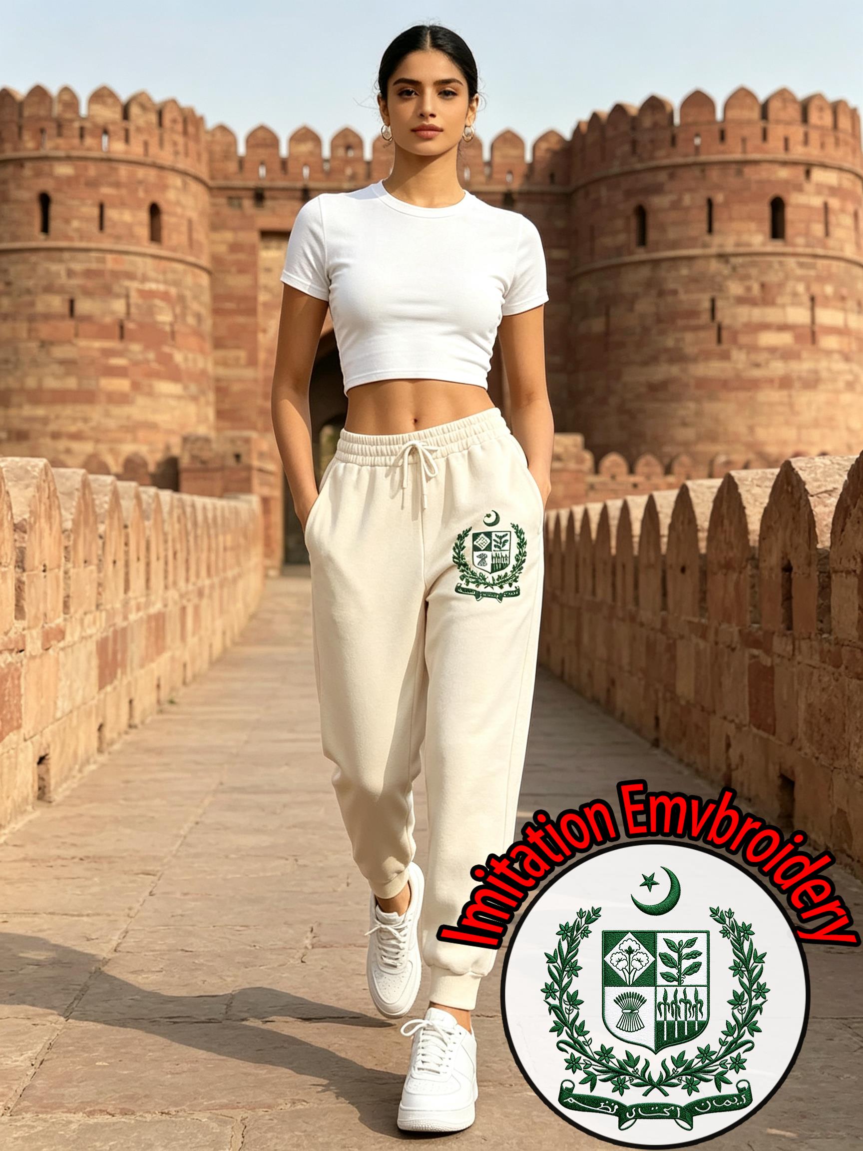 Winter Clothing Women Pakistan - กางเกงจ็อกกิ้งพิมพ์ลายปักเลียนแบบปากีสถานสำหรับผู้หญิง กางเกงวอร์มผ้าฟลีซสำหรับฤดูใบไม้ร่วง กางเกงหลากสี สไตล์ Y2K ฮิปฮอป